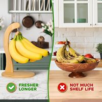 Bamboe Moderne Aanpasbare Polygoonvormige Ecologische Voedselbewaarbak Bananenhaak Keukenblad Pantry Koelkast