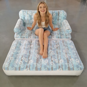 5 in 1 <b>Inflatable</b> <b>Sofa</b>,Multifunctional Blow up <b>Sofa</b>,PVC Easy to Clean,Foldable Design With Armrests Suitable for Outdoor Garden - Product Image 3