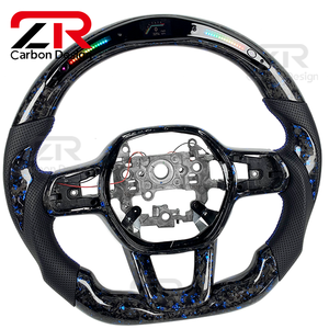 Volante Deportivo Personalizado de Fibra de Carbono Forjado con LED para <span class=keywords><strong>Honda</strong></span> Civic 11ª Generación, Volante Personalizado para <span class=keywords><strong>Accord</strong></span> CR-V Acura Integra - Product Image 3