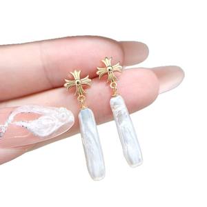 22630 S925 Pendientes de Plata, Soporte Vacío para Pendientes, Gancho de Oreja Simple y Moderno con Cuentas de 6-11 mm, Accesorios de Perlas para Mujer - Product Image 4