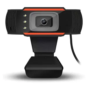 Webcam komputer profesional, kamera Web 720p W-001 Usb untuk Pc Laptop Max putih fokus