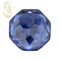 Vente en gros de pierres de zircone cubique synthétique de couleur bleu saphir 5A, pierres CZ en vrac, pierres précieuses cubiques de style Millennium Rose Cut