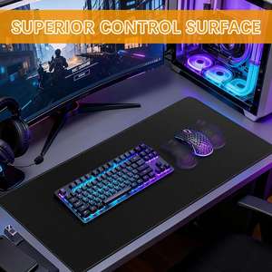 Tapis de souris gaming surdimensionné personnalisé, tapis de bureau étendu en tissu tissé avec bords cousus et impression de logo pour le bureau et la maison - Product Image 3