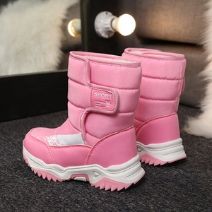 Stivali Invernali Rosa Personalizzabili OEM per Bambine, <span class=keywords><strong>Scarpe</strong></span> Slip-On Calde con Pelliccia, Piattaforma in Cotone, Stivali da <span class=keywords><strong>Neve</strong></span> per Bambini - Product Image 4