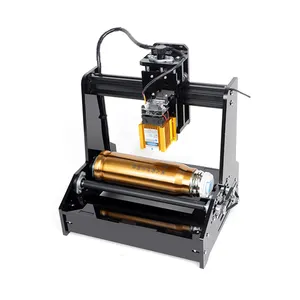 Small Size Portable 15W Laser Engraving Machine for Cylinder Wood Wine Bottle