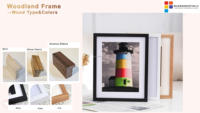 Cadre photo en bois massif et plexiglas transparent de 8.5x11 pouces pour tenture murale