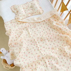 Serviette de bain en coton biologique 400TC à imprimé floral, froissée, double couche, douce, confortable et écologique - Product Image 6