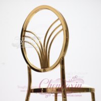 Chaises de banquet empilables en métal doré pour événements, idéales pour les mariages, les fêtes en extérieur et les hôtels de luxe – Vente en gros depuis la Chine
