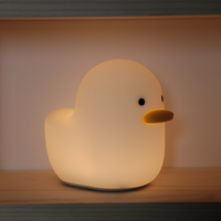 Lampe de chevet en Silicone en forme de canard mat, mignon, Animal, décoration de Table, veilleuse pour enfants et bébés
