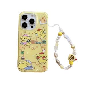 Coque souple antichoc 360° avec cordon pour iPhone 16/iPhone 15 Pro Max/iPhone 14/iPhone 13, motif chien pudding mignon et adorable en TPU - Product Image 5