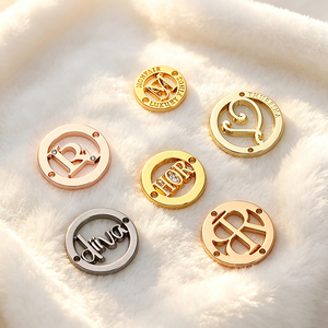 Fashion Custom Metal Brand <b>Name</b> <b>Plates</b> Accept Custom Artwork Sew-on Metal Logo Tags Private Label Metal Emblems - Product Image 3