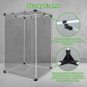 Invernadero de Tela para Cultivo de Plantas de Interior, Modelo 600d/1680d, <span class=keywords><strong>Pequeño</strong></span> y Moderno, con Marco de Acero, Fácil de Montar, Impermeable y Ecológico para Uso Doméstico - Product Image 2