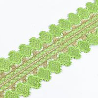 Dentelle en polyester soluble dans l'eau, légère et respirante, au design tendance, à motif teint en fil pour garçons, pour textile de maison, vêtements de nuit et décoration de voiture de mariage