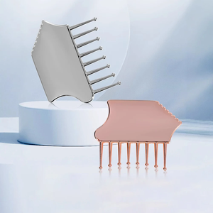 Planche de massage Gua Sha tendance en métal, peigne de massage en alliage de zinc pour le cuir chevelu et outil de beauté Gua Sha pour le visage - Product Image 1