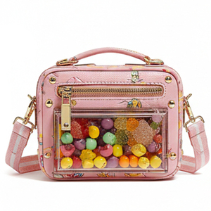 Borsa <span class=keywords><strong>a</strong></span> <span class=keywords><strong>Tracolla</strong></span> Personalizzata con Stampa Cartoon Kawaii, Borsa Ita alla Moda in PVC Trasparente con <span class=keywords><strong>Tracolla</strong></span> Staccabile - Product Image 3
