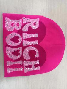 Bán Buôn Acrylic Dệt Kim Hat Với Rhinestone Logo Hip Hop Còng Tùy Chỉnh Tất Cả Các Hơn In Thiết Kế Unisex Mùa Đông Beanie - Product Image 5