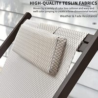 Chaise de plage en plein air, chaise de Camping pliante, chaises de piscine de pêche, ensemble de 2 avec appui-tête rembourré