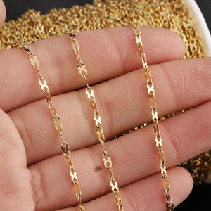 Cadena de Acero Inoxidable Chapada en Oro con Forma de Ocho, 2.3mm X 5mm, Cadena Geométrica para Clavícula, Material para Collar de Joyería DIY - Product Image 3