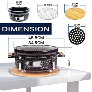 Barbecue portable au charbon <span class=keywords><strong>de</strong></span> bois Auplex, gril rond en fonte, barbecue <span class=keywords><strong>de</strong></span> <span class=keywords><strong>table</strong></span> <span class=keywords><strong>japonais</strong></span> Yakitori, poêle Hibachi, barbecue <span class=keywords><strong>de</strong></span> bureau pour le camping - Product Image 3