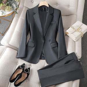 New Long Sleeve One Button Anzug Lange Hosen Damen Formale Business Blazer Anzug 2-teilige Sets Sehe Fashion - Product Image 5