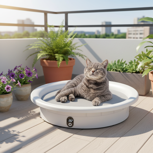 스마트 클래식 펫 베드 케이브 히터 쿨러 무게 감지 센서 대형 자가 발열 냉각 침대 (강아지, 고양이, 소형 동물용) 여름철 - Product Image 3