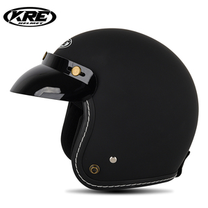 <span class=keywords><strong>Casque</strong></span> de <span class=keywords><strong>moto</strong></span> KRE vintage 3/4 ouvert <span class=keywords><strong>homologué</strong></span> DOT avec visière bulle et lunettes de protection - Product Image 4