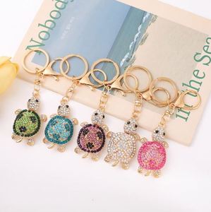 Cute Diamond-Encrusted Turtle <b>Car</b> Keychain Womens Bag Accessories <b>Key</b> <b>Chain</b> Animal Pendant - Product Image 3