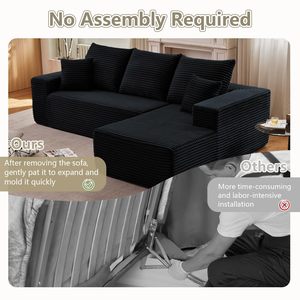 Ghế sofa mô-đun cho phòng khách, thoải mái, hình chữ L, có ghế dài - Product Image 5