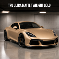 Film de protection de peinture (PPF) en TPU ultra mat couleur or crépusculaire 1,52*15m 7,5 mil – Film vinyle décoratif mat pour voiture, couleur or crépusculaire chaud intemporel