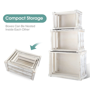 <span class=keywords><strong>ลัง</strong></span>ไม้ขนาดใหญ่ลังไม้พาเลทไม้แบบชนบทสำหรับตกแต่งบ้านของขวัญตามสั่ง - Product Image 2