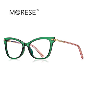 MORESE-Montures de lunettes bleues anti-lumière 2108, nouveau design, TR90, imprimé animal, <span class=keywords><strong>papillon</strong></span>, vêtements quotidiens, verres correcteurs - Product Image 3