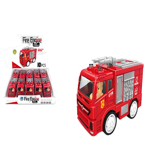 Оптовая продажа, высококачественный пластиковый фрикционный грузовик, игрушечный автомобиль, современная модель, водяная пушка, пожарная машина
