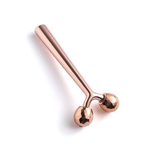Rodillo de Masaje Facial de Metal en Forma de Rosa Dorada Clásica Personalizada - Product Image 5