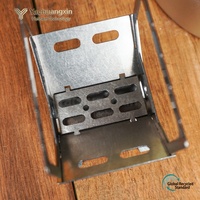 Réchaud à bois portable YCX en alliage de titane, pliable, monobloc, pour camping et extérieur, avec dispositif d'allumage, design simple, tout-en-un