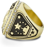 Médailles Express Champion Or, Trophée de Bowling, Bague de Récompense, Cadeau, Prix Fantastique avec Chaîne de Cou et Support, Bagues de Championnat