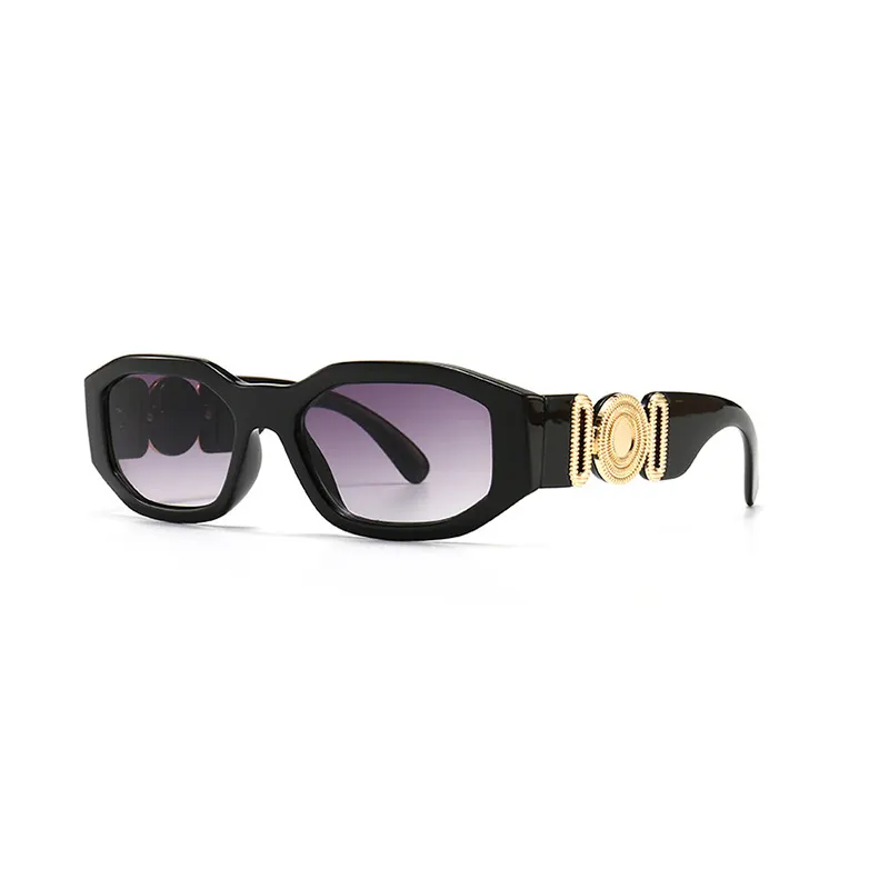 Oval Sun glasses gafas 2022 latest retro classic tone frog luxury PC square metal logo protection women's rock Sunglasses