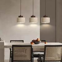 Lampe suspendue LED beige marron, lustre en pierre de grotte, rétro, chambre à coucher, chevet, style nordique, restaurant, éclairage décoratif pour la maison