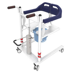 Soins à domicile Heath Equipment métal réglable levage manuel soins aux personnes âgées Patient transfert chaise avec commode toilette pour handicapés - Product Image 4