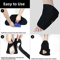 World-Bio Ice Pack Wrap Pack de gel glacé chaud/froid réutilisable de haute qualité pour la thérapie de la cheville et des pieds Soulagement du gonflement et soulagement de la douleur