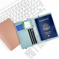 Portefeuille de voyage minimaliste en cuir PU, organiseur de documents portable, étui pour passeport, porte-cartes souple et fin, accessoires de voyage