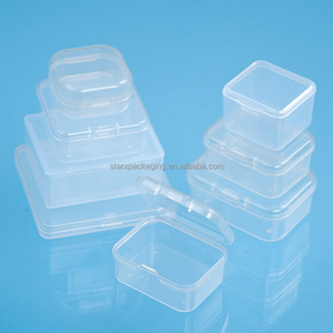 Boîtes de rangement carrées en <span class=keywords><strong>plastique</strong></span> PP vides, mini-contenants transparents pour petits cadeaux et loisirs créatifs, prêtes à être expédiées - Product Image 1