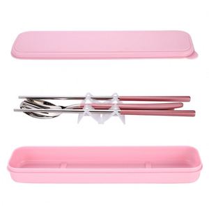 Ensemble de couverts écologiques en acier inoxydable pour enfants, baguettes polies avec étui de voyage pour pique-niques - pour hôtels - Product Image 5