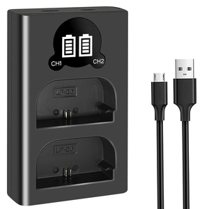Chargeur Double Batterie LED LP-E6 LP-E6N LP-E6NH pour Appareil Photo Canon EOS R 90D 80D 70D 60D EOS 5D Mark II III IV EOS 6D <span class=keywords><strong>7D</strong></span> Mark II - Product Image 1