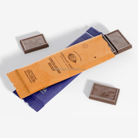 Sacs d'emballage personnalisés à faible MOQ pour barres chocolatées, biscuits, noix énergétiques, avec fenêtre transparente, en feuille de Mylar thermoscellable