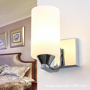 <b>Modern</b> Chrome Wall <b>Lamp</b> White Glass Rectangular <b>Shade</b> E26 LED 5000K Daylight Touch Control Dimmable Wall-Mounted for Bathroom - Product Image 6