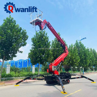 Nacelle araignée tout-terrain Wanlift avec chenilles en caoutchouc robustes et bras articulé pliable