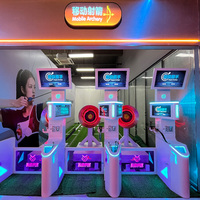 Ensemble arc et flèches, jeu de tir à l'arc, simulateur de tir en salle