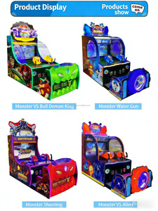 เครื่องเล่นเกมยิงลูกบอลและพ่นน้ำขนาดใหญ่สำหรับ 2-4 คน เหมาะสำหรับความบันเทิงแบบครอบครัวสำหรับเด็ก - Product Image 2