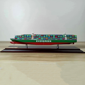 Upscale Christmas Business Gifts Office Decor Acrylic Protective Cover Wooden Cruise <strong>Container</strong> <strong>Shipping</strong> <strong>Scale</strong> <strong>Model</strong> - Product Image 2