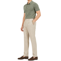 Pantalon de Costume Homme en Tissu de Luxe avec Laine, Logo Personnalisé, Chino Décontracté, Pantalon Habillé en Sergé Extensible pour Hommes, Vente en Gros, Tenue de Bureau